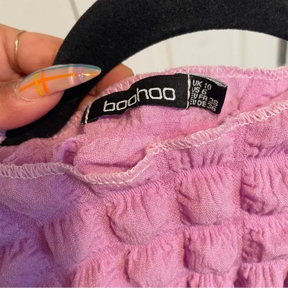Boohoo Pink Bubble Matching Set Sz Small - Picture 6 of 6